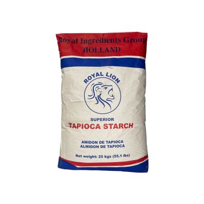 Tapioca Starch 25kg by Royal Lion - Gluten-Free Thickener for Cooking, Baking, and Frying, Smooth Texture for Sauces, Soups, and Desserts, Crisp Coating for Frying, Ideal for Vegan Recipes, Organic