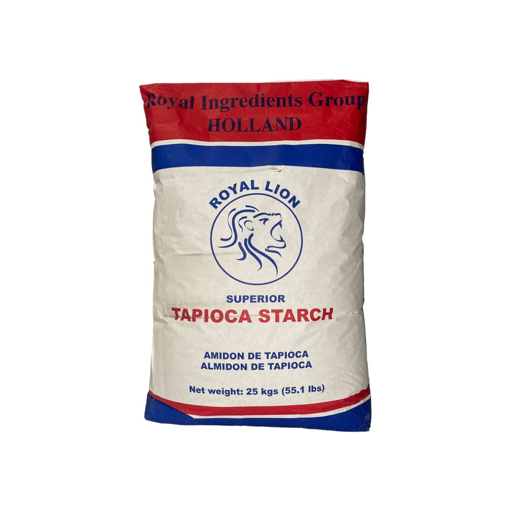 Tapioca Starch 25kg by Royal Lion - Gluten-Free Thickener for Cooking, Baking, and Frying, Smooth Texture for Sauces, Soups, and Desserts, Crisp Coating for Frying, Ideal for Vegan Recipes, Organic