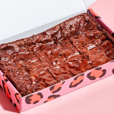Cake or Death Sea Salt Brownie Box with 10 Brownies | Letterbox Friendly Chocolate Brownies | Delicious Brownie Gift Box | Ultimate Food Gifts for Brownie Lovers |