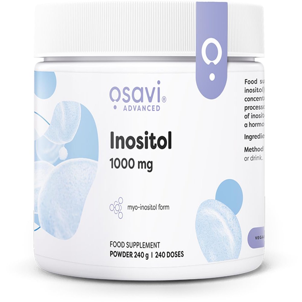 Osavi Inositol 1000 mg, Powder  240 g | Supports Biochemical Processes in The Brain & Hormonal Balance | HighQuality MyoInositol Form for Optimal Functioning
