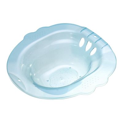FreshCart Basics Sitz Bath for Toilet Seat Sitz Bath Tub Soothes and Cleanse Wider Seating Area Easy to Store Anti Overflow Steam Seat Hip Bath for Women Men, Blue