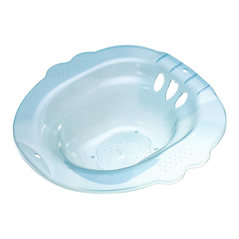 FreshCart Basics Sitz Bath for Toilet Seat Sitz Bath Tub Soothes and Cleanse Wider Seating Area Easy to Store Anti Overflow Steam Seat Hip Bath for Women Men, Blue