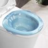 FreshCart Basics Sitz Bath for Toilet Seat Sitz Bath Tub Soothes and Cleanse Wider Seating Area Easy to Store Anti Overflow Steam Seat Hip Bath for Women Men, Blue view 4