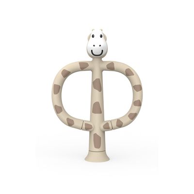 Matchstick Monkey, Silicone Training Baby Toothbrush, Antimicrobial Protection, Gentle On Gums, Easy Grip Arms Encourage Independent Brushing, 3 Months Old+, Gigi Giraffe