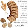 4 Packs Keto protein bread Line@ - 1,5g Carbs, 0,5g Sugars, 6,8g Protein per slice - (16 slices) Multi seeded bread, keto snack, 30% protein, 58 kcal per slice view 3