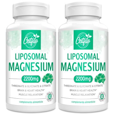 Liposomal Magnesium Complex 2200mg - High Potency with Glycinate & Citrate, Gluten Free, 60 Softgels ((60 Count (Pack of 2)))