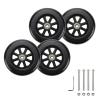 Wealrit Black Solid Walker Wheels Replacement - 5 Inch Drive Rollator Wheels (Pack of 4) view 1