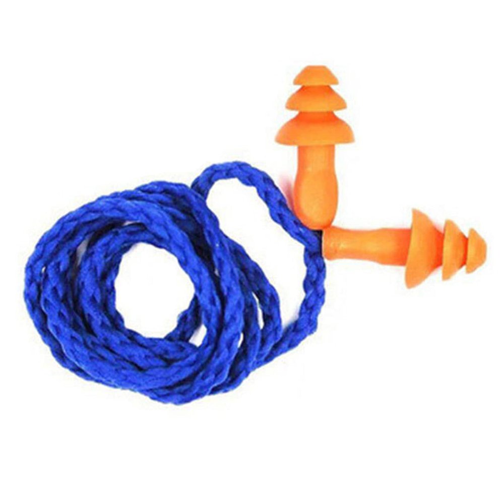 10pcs Reusable Cord Silicone Anti-Noise Sleep Earplug Accessory