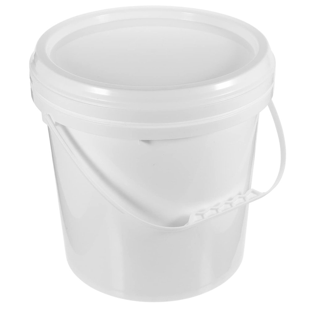 SOESFOUFU 10l White Hdpe Paint Bucket with Lid and Handle 2.2 Gallon Outdoor Paint Storage Container for Mixing and Transporting and Chemicals