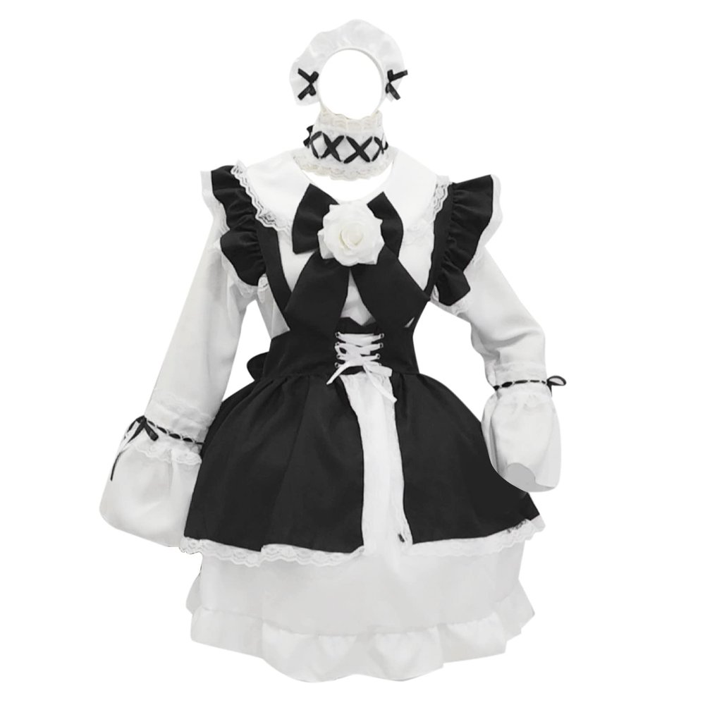 Women's Dirndl Mini Dress Maid Dress Sissy Costume Dress Mini Skirt Cosplay Costume Maid Costume Women's Sexy Goth Dress