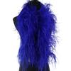 2 Meters Long White Ostrich Feather boa 4ply,6ply,10ply,15ply Thickness Ostrich Scarf Wedding Party Decoration Shawls-Blue,10ply view 1