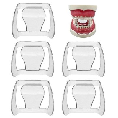 Dental Mouth Opener, 5 Pcs Clear Dental Orthodontic Lip Cheek Retractor Expander Dental Mouth Accessory for Anterior Teeth