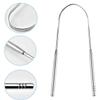 2 stainless steel tongue cleaners. and 1 storage case. Removes bad breath. Antibacterial properties. Recommended by dentists. Tongue scraper mouth cleaning, recyclable, easy cleaning. view 2
