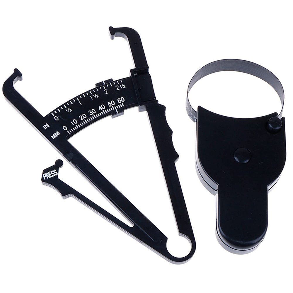 ZOENAE 70mm Health Care Skinfold Body Fat Caliper Set With Measure Tape Body Skinfold Measurement Tool Body Fat Monitors Body Fat Tester Health Tool