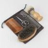 6pcs Beard Comb Brush Set for Men Natural Boar Bristle Brush and Dual Action Wood Comb Great with Velvet Travel Pouch for Facial Cleaning Mustache Tools Gift Bag view 2