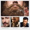 6pcs Beard Comb Brush Set for Men Natural Boar Bristle Brush and Dual Action Wood Comb Great with Velvet Travel Pouch for Facial Cleaning Mustache Tools Gift Bag view 3