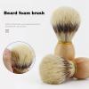 6pcs Beard Comb Brush Set for Men Natural Boar Bristle Brush and Dual Action Wood Comb Great with Velvet Travel Pouch for Facial Cleaning Mustache Tools Gift Bag view 4