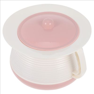 1PC Chamber Pot with Lid, Bedpan Bedside Urinal Bottle with Cover and Handle, Bucket Potty Urine Pots to, Suitable for Household Pregnant Kids Elderly Adults,Pink,One Size