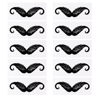 10pcs Nose Wax Mustache Stickers Beard Nose Eyebrow Facial Hair Removal Stickers Waxing Mustache Protectors Mustache Guard Sticker for Men