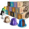LUXURY VARIETY PACK | 120 coffee capsules in 6 different varieties | 100% Recyclable | Nespresso* compatible coffee capsules from La Natura Lifestyle | Made in Switzerland view 1