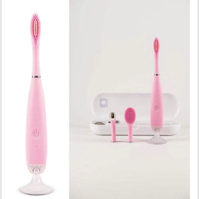 Electric Silicon Toothbrush for Adults 6000 Pulse IPX7 Antibacterial Electric Toothbrush with Rechargeable Power | 3 Brush Heads and Travel Case | Massage Head Brush Stand Charging Case Included