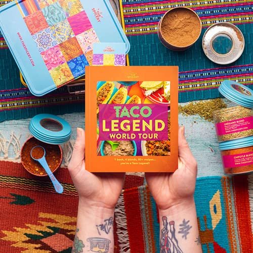 Taco Legend World Tour Cookbook Kit from The Spicery | 80+ Recipes from the USA | Easily create incredible dishes from Americas Southwestern states with these 4 spice blends | Refills Available