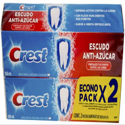 2x Crest Anti Azucar 100 ml Spanish
