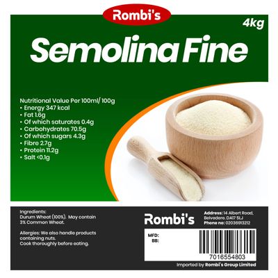 Rombi's Semolina Fine 4kg