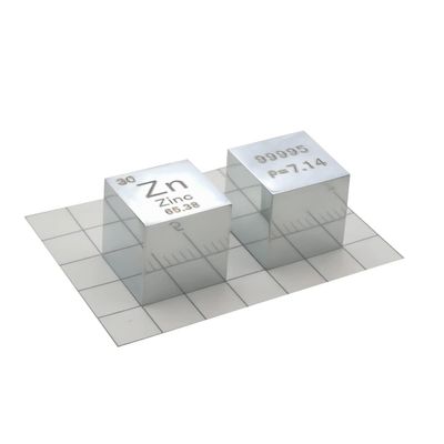 HASMI Zinc (Zn) Cube, Laboratory-Grade Accurate Over 99.9% for Laboratory Experiment Materials, Personal Hobbies and Collections/Polished/10 Mm
