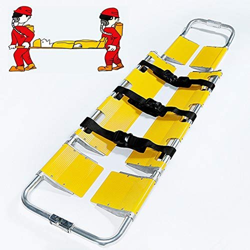Samnuerly Portable Stretcher, Emergency Portable Folding Scoop Stretcher Patient Transport, for Home Hospital Transfer Wild Sea First Aid
