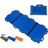 Samnuerly Portable Folding Stretcher,with 12 Handles Waterproof Foldable Emergency Rescue Back Stretcher with Storage Bags for Hospital,Ambulance (Color : Blue) view 1