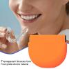 CIBERS Denture Cup - Cleaning Retainer Case Food Grade Silicone Denture Holder - Portable Aligner Cleaner with Vent Holes, Partial Denture Case for Artificial Teeth, Night Guard, Retainers Homraa view 2