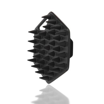 Beard Brush for Men, Facial Exfoliating Brush Deep Cleansing Soft Silicone Face Beard Brush with Suction Cup Bathroom Accessory (Black)