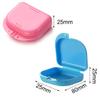 AidShunn Retainer Box Denture Cleaner Case Teeth Retainers Denture Bath Slim Orthodontic Dental Case for Bleaching Trays,Mouth, Guard, Brace, Ear Plugs, Chewies (White) view 2