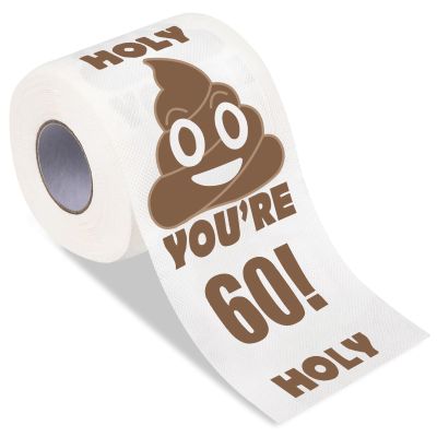 Qpout You're 60 Printed Toilet Paper, Funny Birthday Gift for Best Friend, Happy 60th Prank Surprise