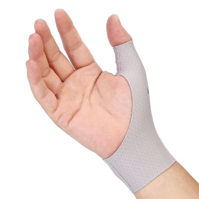 Willcom Thumb Wrist Brace Compression Sleeve (2 PCS) for Protector Support, Soft Elastic Fabric Thumb Spica Splint Glove Liner for Women and Men -Left or Right HandS, 5.75-6.5 Inch