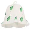 FRCOLOR Sauna Hat Reusable Stylish Felt Sauna Hat for Men Comfortable Absorbent for Shower Green view 2