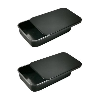 LIGHUFEIC 2Pack Dental Floss Portable Case,Dental floss Dispenser,Storage 24 Picks Adult Floss in Box,Refillable Glide floss,Portable Travel Floss Box for Travel(Black)