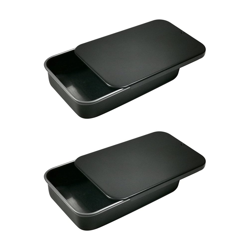 LIGHUFEIC 2Pack Dental Floss Portable Case,Dental floss Dispenser,Storage 24 Picks Adult Floss in Box,Refillable Glide floss,Portable Travel Floss Box for Travel(Black)