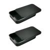 LIGHUFEIC 2Pack Dental Floss Portable Case,Dental floss Dispenser,Storage 24 Picks Adult Floss in Box,Refillable Glide floss,Portable Travel Floss Box for Travel(Black) view 1