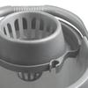 16 Litre Deluxe High Grade Plastic Mop Bucket Floor Cleaning Bucket with Removeable Wringer Attached | Easy Grip Carry Handle (Silver) - Made In UK view 3