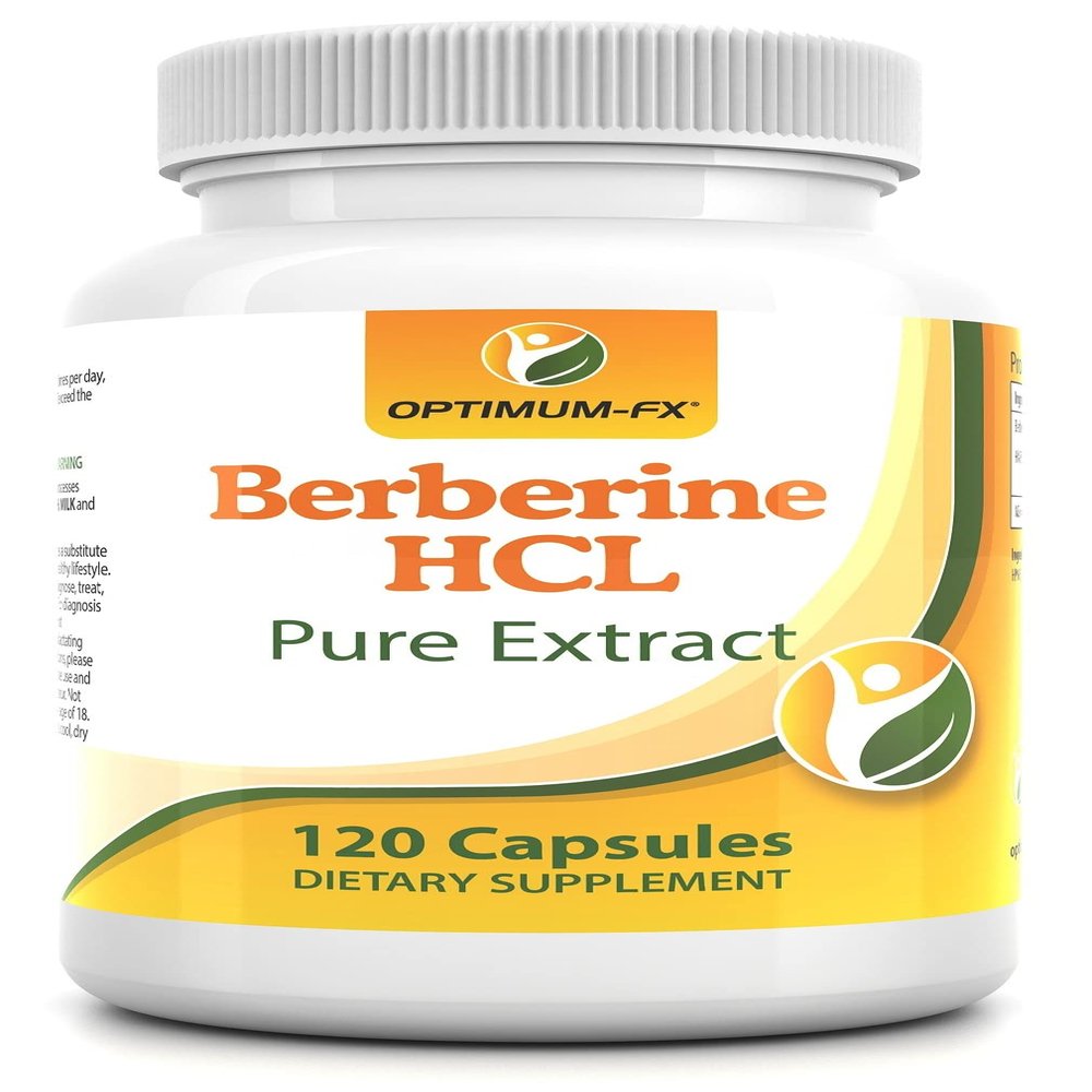 Berberine HCL 50,000 mg Pure Natural Extract - 500 mg at 100:1  120 High Strength Capsules