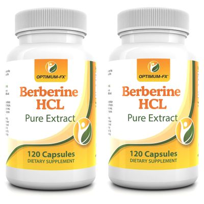 Berberine HCL 50,000 mg Pure Natural Extract - 500 mg at 100:1 120 High Strength Capsules
