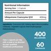 CoQ10 400mg - Highest Strength Ubiquinone Coenzyme Q10 | Powerful Antioxidant for Heart and Vascular Health, Essential for Energy Production | 60 Capsules - 2 Month Supply | Made in The UK view 2