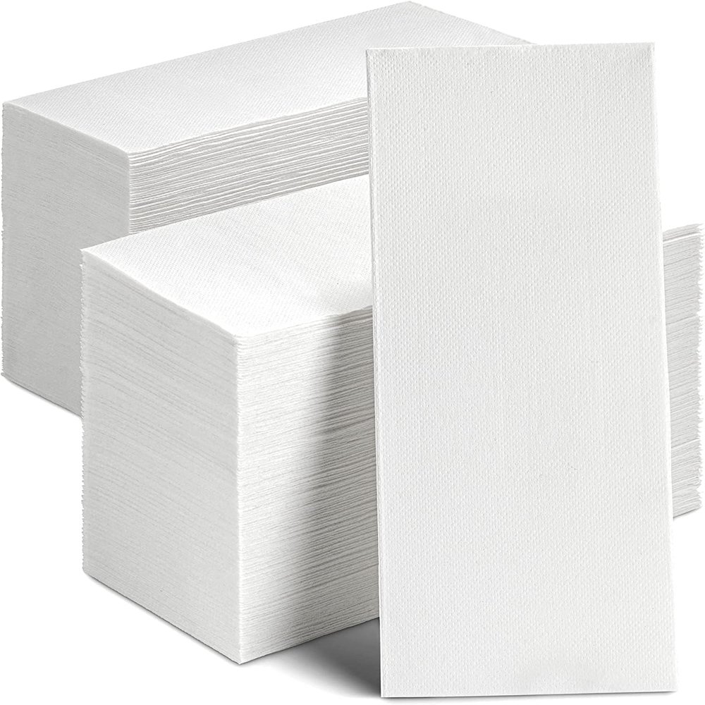 16 x 125 Pack White Paper Napkins (40 x 40 cm) 2-Ply Strong Luxury Serviettes, Super Soft Paper Tissues, Cocktail Napkins, Disposable Napkins for Christmas, Parties, Birthday & All Occasion