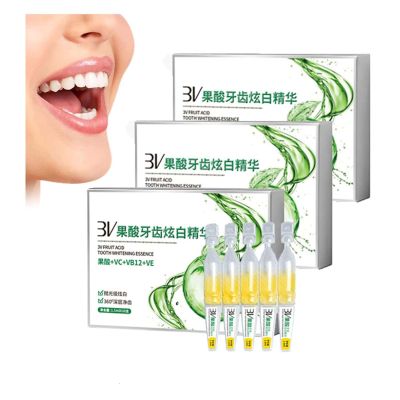 TLOPA Ampoule Toothpaste, TLOPA Ampoule Tooth Serum, Ampoule Essence Toothpaste, 3V Fruit Acid Teeth Whitening Disposable Essence, Removal of Tartar and Plaque (3BOX)