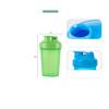 BKDRL Shaker Bottle for Protein Powder w. Classic Loop Top & BPA free,Secure Screw-On Lid, Stay Open Flip Cap,BPA Free-16oz (Whole Black-16Oz-400ML) (SKER-BTL) view 2
