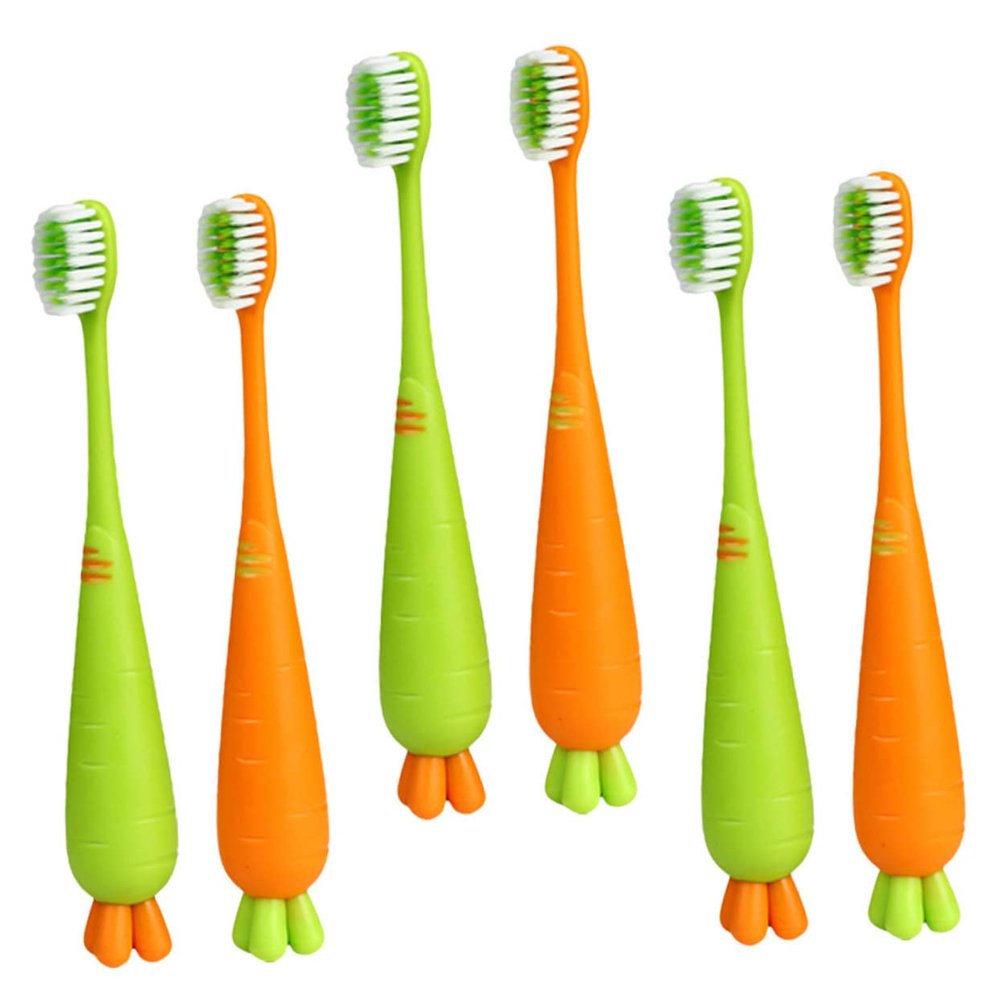 minkissy Boys and Girls Toothbrush Pcs Carrot Toothbrush for Boy Girl's Oral Care