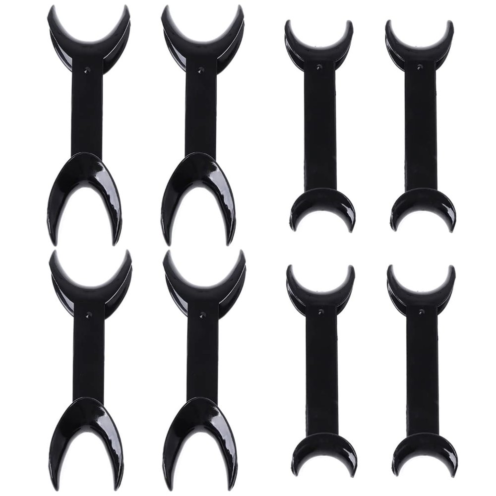 MDYNI 8Pcs T-Shape Orthodontic Retractor Opener Plastic Double Head Mouth Opener Dental Retractor for Teeth Whitening Dental Orthodontic Tool