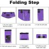 AUTODECO Collapsible Bucket 5 Gallon Container Folding Water Bucket Portable Wash Basin for Camping Fishing Travelling Outdoor Gardening Purple 1Pcs 20L view 4